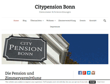 Tablet Screenshot of citypensionbonn.de